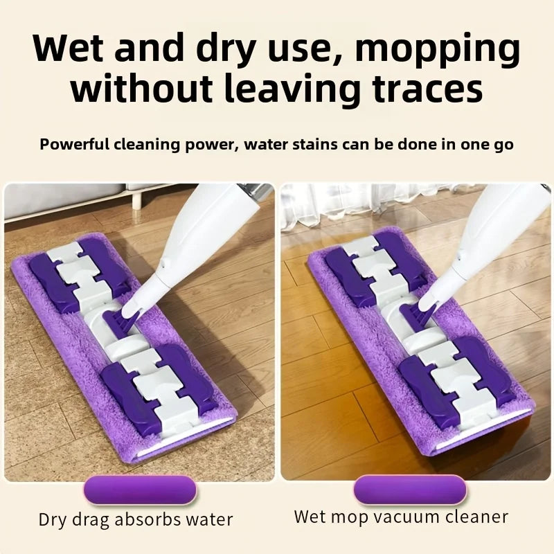 Upgrade Spray Mop Long Handle Adjustable 360° Rotating Microfiber Pads Dry&Wet Dual-use Flat Mop for Home Office Floor Cleaning