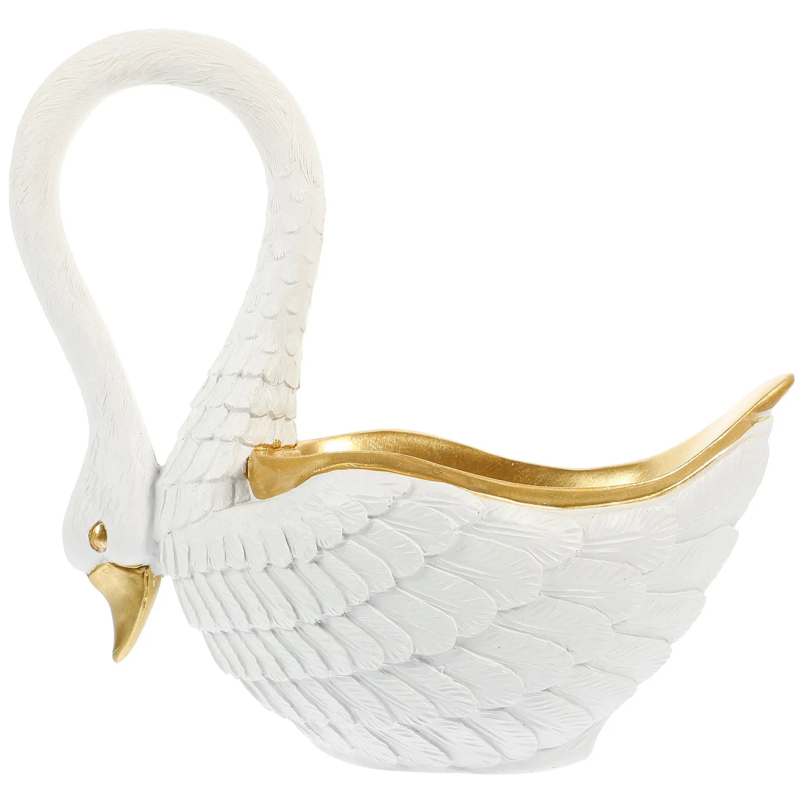 Resin Swan Key Jewelry Holder Storage Tray Decorative Trinket Dish Ring Plate Desktop Organizer Trinket Dishes