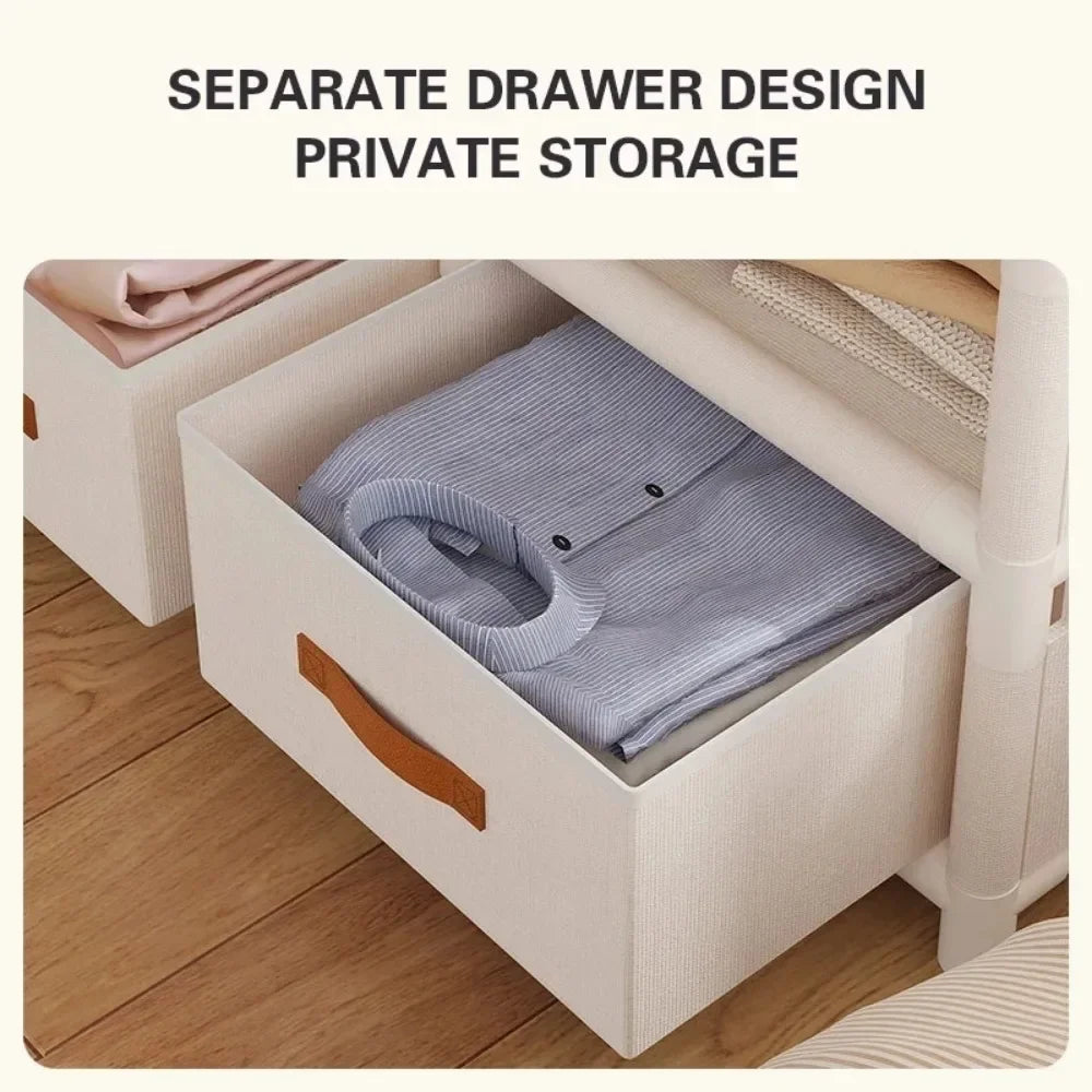 Home Furniture Simple Wardrobe Storage Closet Cabinet Large Capacity Durable Clothe Cabinetdustproof And Economical Wardrobe Bed