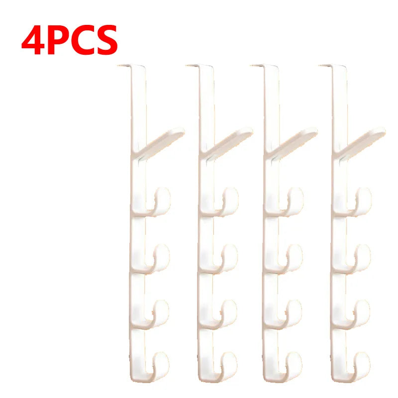 Bedroom Door Hanger Clothes Plastic Portable Home Storage Organization Hooks Hanging Rack Over Door Purse Holder For Bags Rails